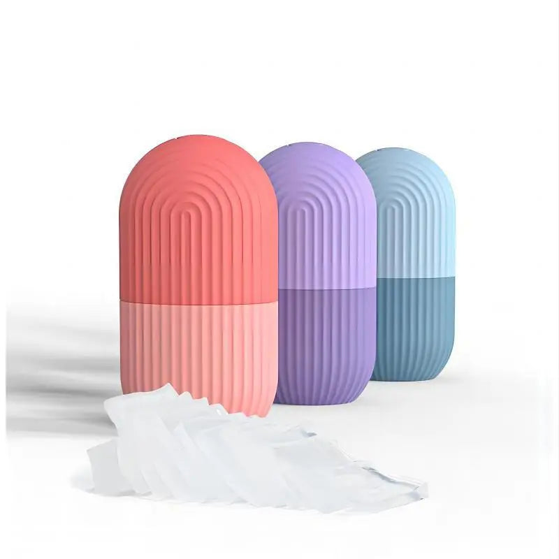Professional Facial Ice Roller and Massager for Eyes, Neck, and Face - Gua Sha Mold and Cold Compress Cube for Enhanced Beauty and Relaxation