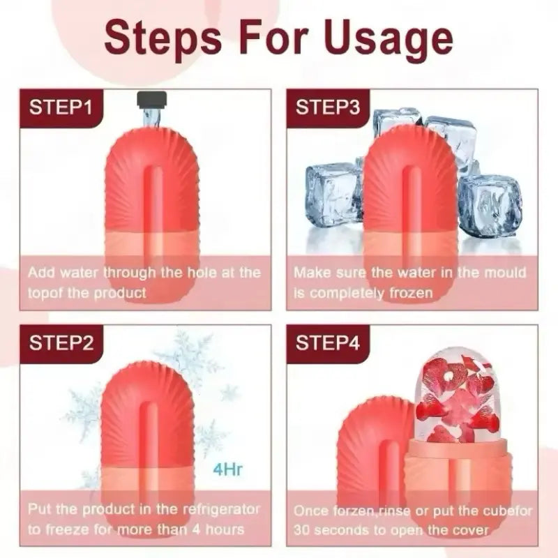 Face Ice Roller for Cooling and Soothing Skincare - Versatile Facial Cleansing Tool for All Skin Types, Ideal for Reducing Puffiness and Providing a Refreshing Sensation