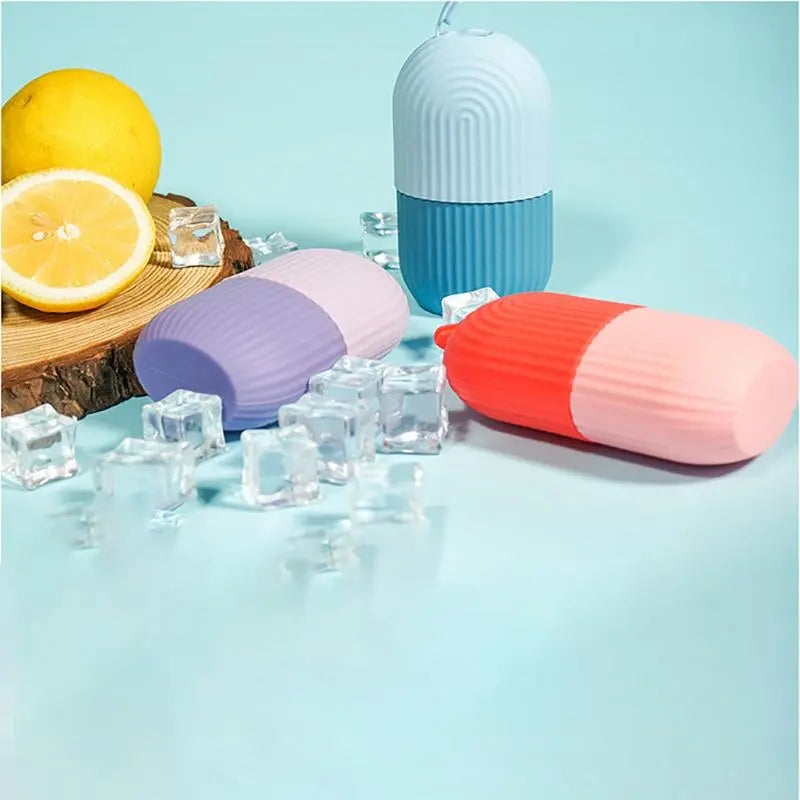 Professional Facial Ice Roller and Massager for Eyes, Neck, and Face - Gua Sha Mold and Cold Compress Cube for Enhanced Beauty and Relaxation